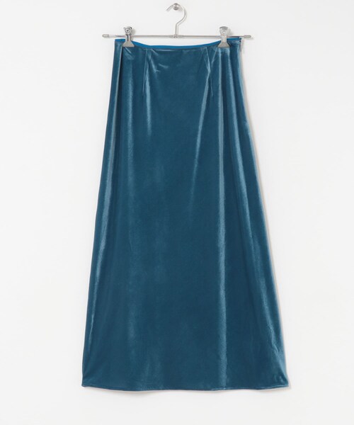 URBAN RESEARCH ROSSO（アーバンリサーチロッソ）の「ベロアロングスカート（スカート・レディース・GREIGE/BLUE・36/38）」の10枚目の写真