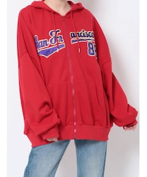 jouetie | フルジップルーズロゴフーディ(パーカー)