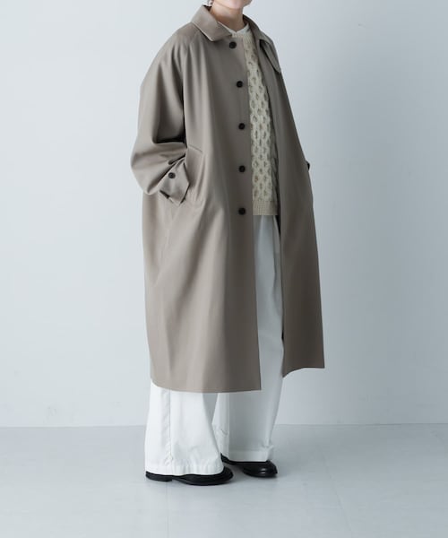 かぐれ（カグレ）の「ウーステッドウールコート（テーラードジャケット・レディース・GREGE/SAGE/NAVY・Free）」の2枚目の写真