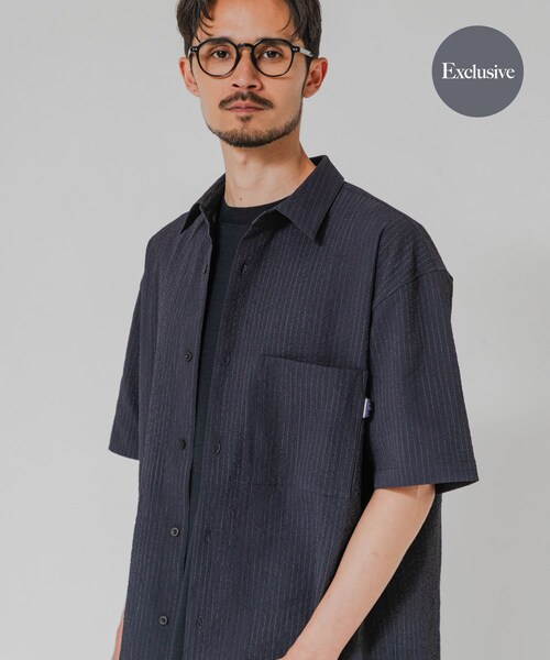 URBAN RESEARCH（アーバンリサーチ）の「『吸水速乾/UVカット』『別注』THOUSAND MILE×URBAN RESEARCH　WASHER CODE SHIRTS（シャツ/ブラウス・メンズ・BLACK/CHARCOAL/NAVY ST・S/M/L）」の4枚目の写真