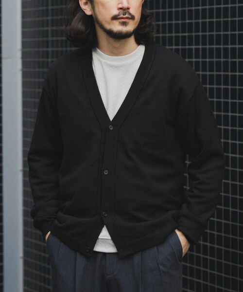 ITEMS URBANRESEARCH（アイテムズ アーバンリサーチ）の「SILK×WOOL MIXニットカーディガン（カーディガン/ボレロ・メンズ・BGD/NVY/BLK・M/L）」の11枚目の写真