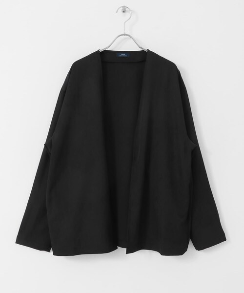 ITEMS URBANRESEARCH（アイテムズ アーバンリサーチ）の「シアーストレッチ ラップカーディガン（カーディガン/ボレロ・メンズ・BEG/BLK・M/L）」の11枚目の写真