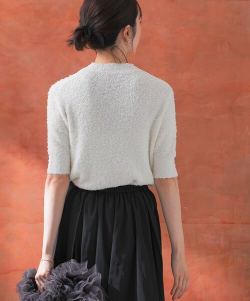 URBAN RESEARCH ROSSO（アーバンリサーチロッソ）の「コットンシャギーハイネックプルオーバー（ニット/セーター・レディース・WHITE/ORANGE/BLUE・FREE）」の6枚目の写真