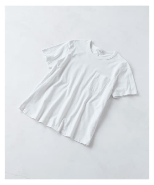 nissen（ニッセン）の「綿１００％お腹ゆったりポケット付クルーネック半袖Ｔシャツ（Tシャツ/カットソー・メンズ・オフホワイト/杢グレー/カーキ/ダークブルー/黒・M/L/LL/3L/4L/5L/6L/8L/10L）」の7枚目の写真