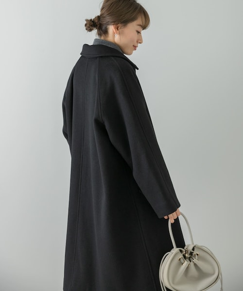 URBAN RESEARCH Sonny Label（アーバンリサーチサニーレーベル）の「ステンカラーウールコート（ステンカラーコート・レディース・ブルー/サンドベージュ/ブラック・FREE）」の6枚目の写真