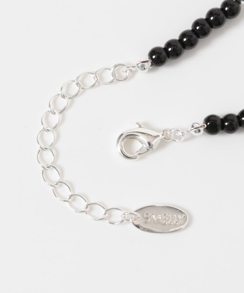 SMELLY（スメリー）の「ブラックビーズネックレス（ネックレス・メンズ・BK/SV・-）」の7枚目の写真