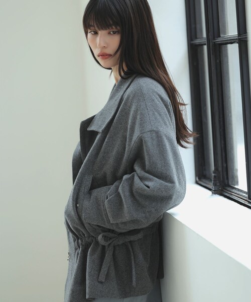 VIS（ビス）の「ドロストペプラムブルゾン（ブルゾン・レディース・グレー/ブラウン系・F）」の17枚目の写真