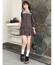 dazzlin | スソプリーツジャケットミニワンピース(ワンピース)