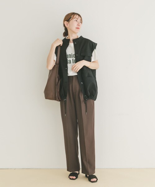 ITEMS URBANRESEARCH（アイテムズ アーバンリサーチ）の「ミリタリージレ（テーラードジャケット・レディース・KHK/BLK・FREE）」の7枚目の写真