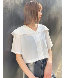 EMODA | オーバーカラーショートシャツ(シャツ/ブラウス)