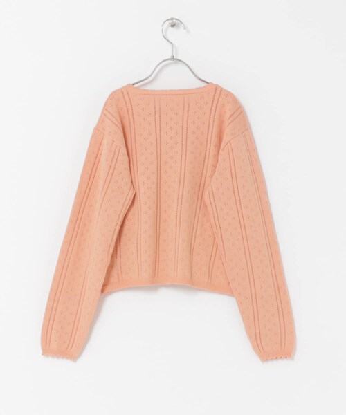 URBAN RESEARCH DOORS(アーバンリサーチドアーズ)の「『150サイズ』透かし編みカーディガン(KIDS)(ニット/セーター・キッズ・PEACH/IVORY・150)」の15枚目の写真