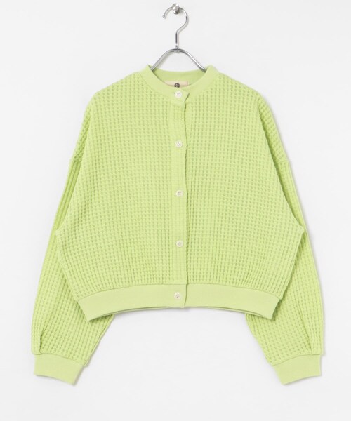 THE GOODLAND MARKET（ザグッドランドマーケット）の「SEAGREEN　BIG WAFFLE CARDIGAN（カーディガン/ボレロ・レディース・GREEN/BROWN/CREAM/ROYAL・1/2）」の17枚目の写真
