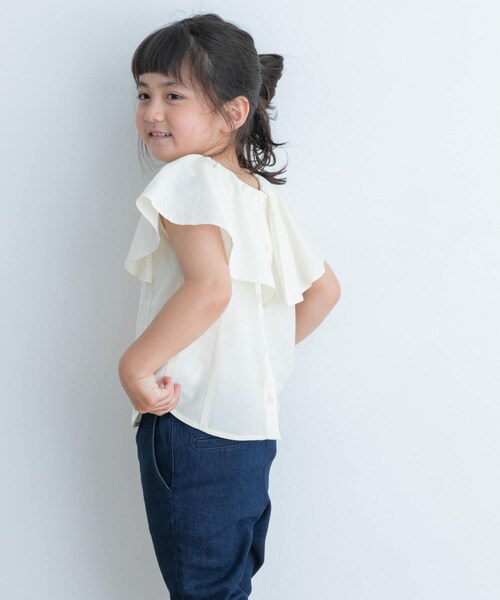 URBAN RESEARCH DOORS(アーバンリサーチドアーズ)の「2WAYフリルブラウス(KIDS)(その他トップス・キッズ・LAVENDER/IVORY・105/120/135)」の10枚目の写真