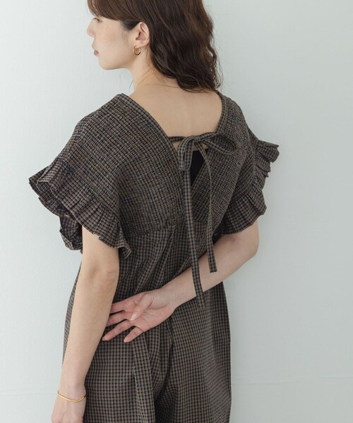 URBAN RESEARCH Sonny Label（アーバンリサーチサニーレーベル）の「シャーリングオールインワン（つなぎ/オールインワン・レディース・ブラウン/ベージュ/デニム・36/38）」の13枚目の写真