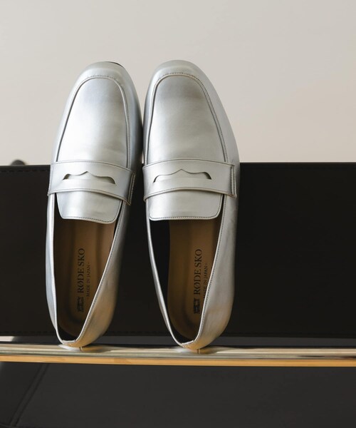 RODE SKO（ロデスコ）の「『MADE IN JAPAN』ソフトコインローファー（ローファー・レディース・SILVER/BLACK/GUN METAL/NAVY/BLACK/S/CAMEL/S・36/37/38）」の5枚目の写真