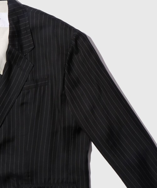 ADAM ET ROPE'(アダムエロペ)の「【JOHN MASON SMITH/ジョン メイソン スミス】WASHED CUPRO OVERSIZED 2B TAILORED JACKET(テーラードジャケット・メンズ・ブラック系・L/M/S)」の6枚目の写真