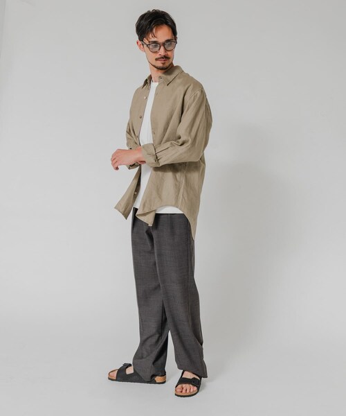 URBAN RESEARCH（アーバンリサーチ）の「LINEN REGULAR SHIRTS（シャツ/ブラウス・メンズ・BLACK/BEIGE/NAVY/SAX・M/L）」の21枚目の写真