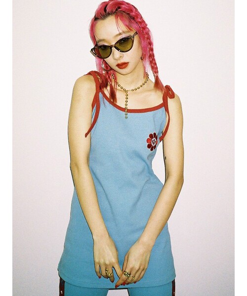 jouetie（ジュエティ）の「ROXY バイカラーキャミチュニック（チュニック・レディース・ベージュ/ブラック/ブルー・M/F）」の9枚目の写真