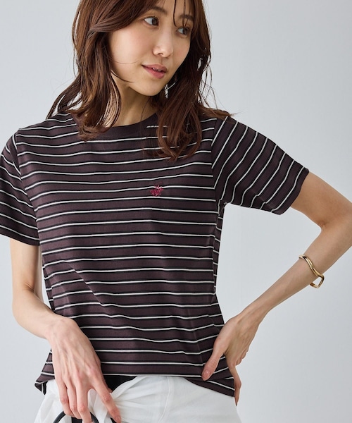 ROPE' PICNIC(ロペピクニック)の「【BEVERLYHILLS POLO CLUB・一部店舗限定】アイコン刺繍コンパクトTシャツ(Tシャツ/カットソー・レディース・チャコール/キナリ/ネイビー/オフホワイト・F/M)」の19枚目の写真