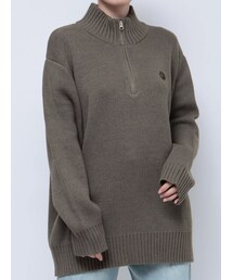 EVRIS | SUNNYハーフジップニットトップス(ニット/セーター)