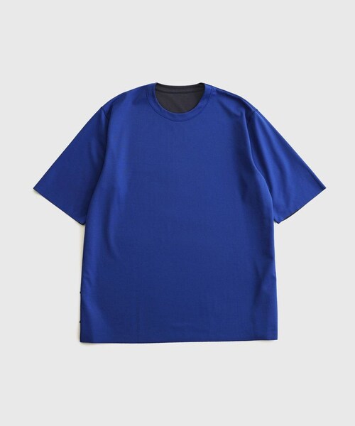 ADAM ET ROPE'(アダムエロペ)の「26SS ハイゲージシャンブレーリバーシブルTEE(Tシャツ/カットソー・メンズ・ブラック/ダークブラウン/ベージュ系/ネイビー・L/M)」の21枚目の写真