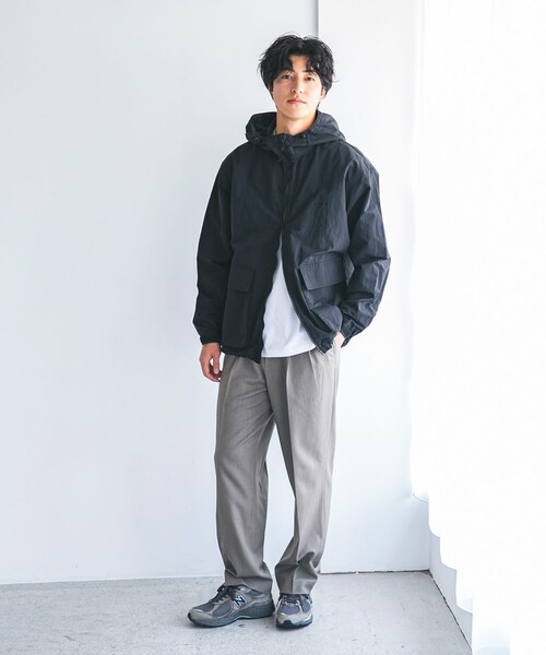 URBAN RESEARCH DOORS（アーバンリサーチドアーズ）の「『別注』Snow Peak Apparel×DOORS　NYLON WASHER PARKA（マウンテンパーカー・メンズ・GREIGE/CHARCOAL/BLACK・M/L/XL）」の14枚目の写真