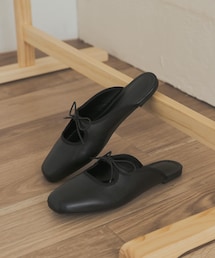 URBAN RESEARCH DOORS | スクエアトゥリボンミュール(サンダル)