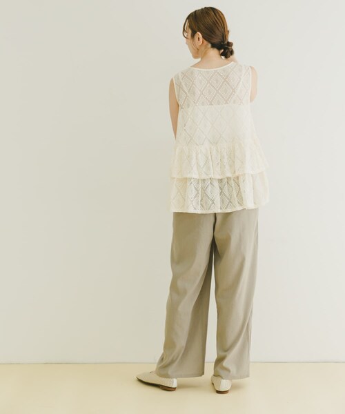 ITEMS URBANRESEARCH(アイテムズ アーバンリサーチ)の「シアースパンコールペプラムトップス(その他トップス・レディース・L.BEG/BLK・FREE)」の19枚目の写真