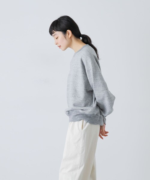 かぐれ（カグレ）の「コットンスウェットプルオーバー（スウェット・レディース・OATMEAL/GRAY・Free）」の6枚目の写真