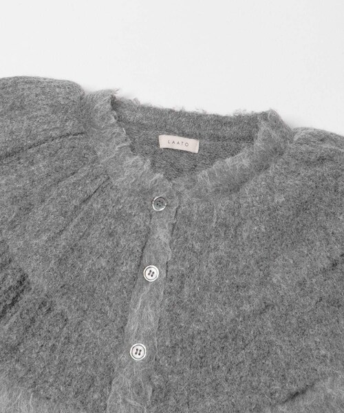 LAATO（ラート）の「frill frill knit cardigan（ニット/セーター・レディース・ラテ/シャドウ/モス/ハニー・FREE/Free）」の12枚目の写真