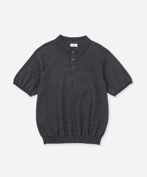 Saturdays NYC(サタデーズ ニューヨークシティ )の「Jahmad Linen Knit Polo(ポロシャツ・レディース・ブラック系/キミドリ/ネイビー・L/M/S/XL)」の12枚目の写真