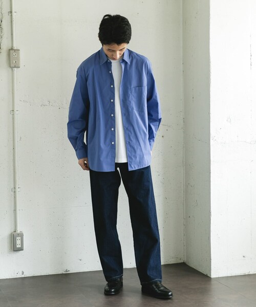 URBAN RESEARCH DOORS（アーバンリサーチドアーズ）の「TCブロードレギュラーカラーロングスリーブシャツ（シャツ/ブラウス・メンズ・BLUE/CHECK/STRIPE・M/L）」の12枚目の写真