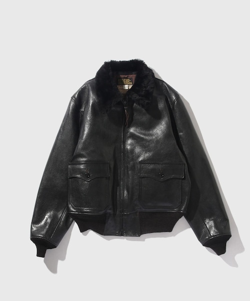 ADAM ET ROPE'(アダムエロペ)の「【BUZZ RICSONS WILLIAM GIBSON COLLECTION】BLACK G-1(ライダースジャケット・メンズ・ブラック・40/42/44)」の3枚目の写真