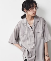 CHIC STYLE | 大きいサイズアウトポケットシャツシックスタイル(シャツ/ブラウス)