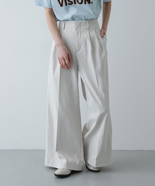SENSE OF PLACE by URBAN RESEARCH(センスオブプレイスバイアーバンリサーチ)の「『XS/Lサイズ/WEB限定』バギーチノパンツ(チノパンツ・レディース・IVORY/BEIGE/NAVY・XS/S/M/L)」の10枚目の写真