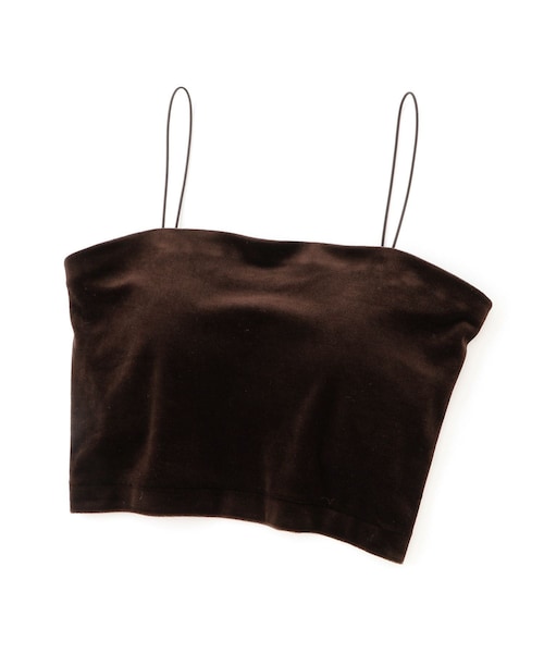 ADAM ET ROPE'（アダムエロペ）の「【EMOELLE】カップ付きベロアキャミソール（キャミソール・レディース・グレー/ダークブラウン系・F）」の21枚目の写真