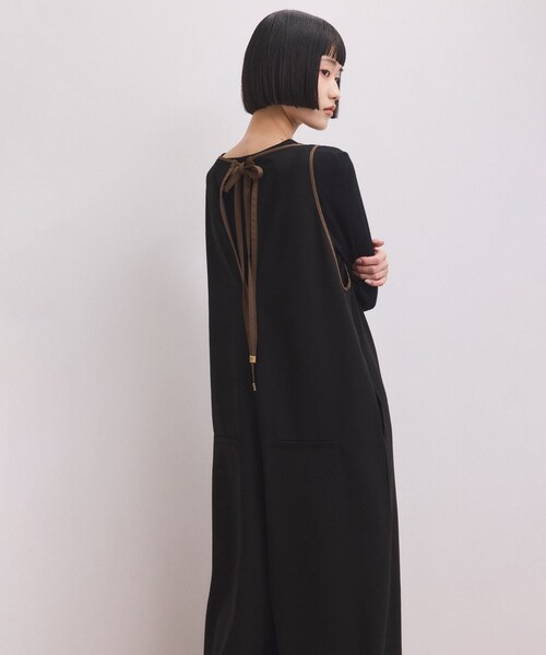 ADAM ET ROPE'（アダムエロペ）の「【WEB限定】バイカラーオールインワン（つなぎ/オールインワン・レディース・ブラック/ブラック系/チャコール・36/38）」の3枚目の写真