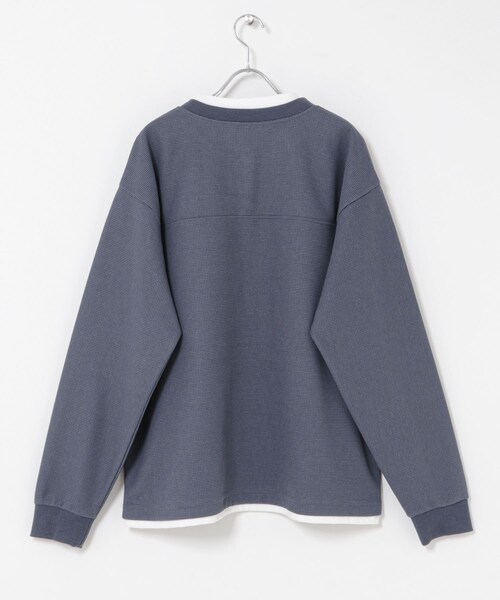 URBAN RESEARCH Sonny Label（アーバンリサーチサニーレーベル）の「ワッフルレイヤードロングスリーブTEE（Tシャツ/カットソー・メンズ・ブラック/グレー/ブルーグレー・M/L）」の13枚目の写真