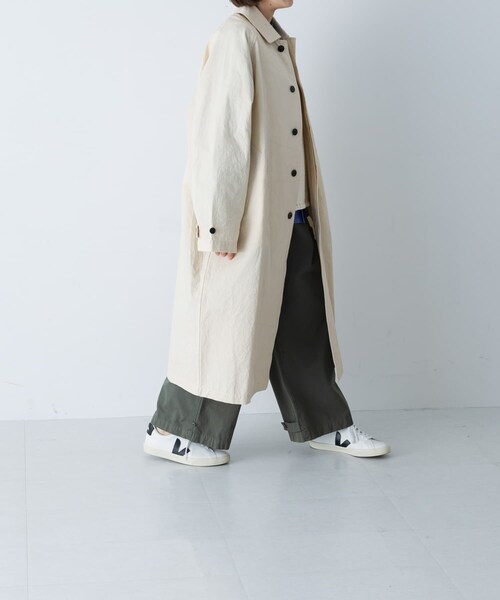 かぐれ(カグレ)の「コットンバルコート(ステンカラーコート・レディース・IVORY/BEIGE/BLACK・Free)」の10枚目の写真