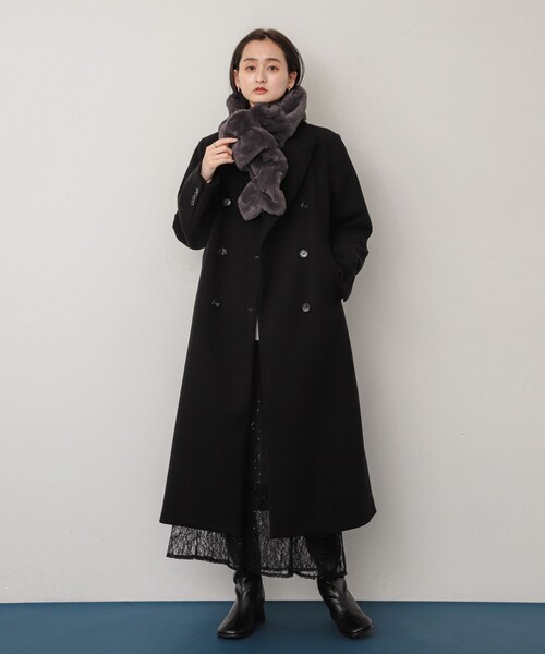 SENSE OF PLACE by URBAN RESEARCH(センスオブプレイスバイアーバンリサーチ)の「ウェーブティペット(マフラー・レディース・IVORY/CHARCOAL/BROWN・one)」の18枚目の写真