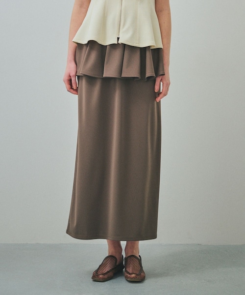 ROPE'(ロペ)の「【一部店舗限定】【REALM(レルム)】PEPLUM SKIRT|フリルタイトスカート(スカート・レディース・カーキ・38)」の7枚目の写真