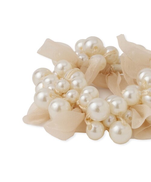 VIS（ビス）の「パールリボンヘアゴム（ヘアゴム・レディース・ブラック/キナリ系・F）」の13枚目の写真