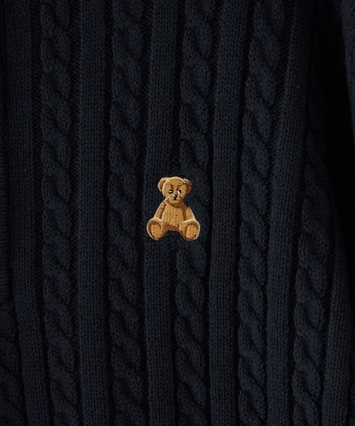 VIS(ビス)の「【POLO BCS】VIS別注ハーフジップケーブルニット(ニット/セーター・レディース・キナリ/ネイビー・F)」の11枚目の写真