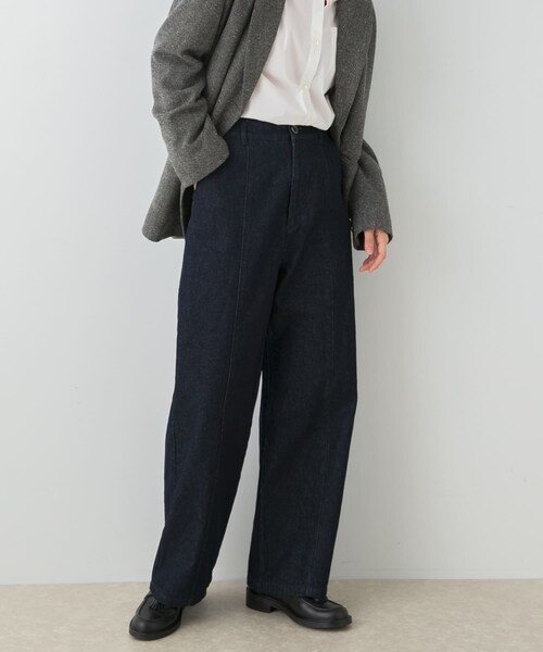 URBAN RESEARCH ROSSO（アーバンリサーチロッソ）の「F by ROSSO　カーブフォルムデニムパンツ（デニムパンツ・レディース・NAVY/BROWN・36/38）」の2枚目の写真