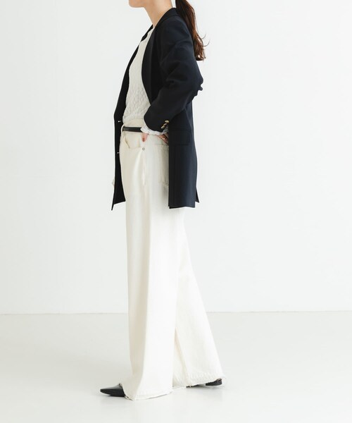 URBAN RESEARCH（アーバンリサーチ）の「『3サイズ展開』ダメージワイドデニムパンツ（デニムパンツ・レディース・INDIGO/WHITE/BLACK・34/36/38）」の10枚目の写真