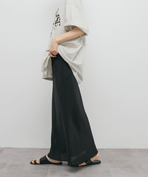 KBF（ケイビーエフ）の「シアーナロースカート（スカート・レディース・BLACK/YELLOW BEG/BROWN・one）」の7枚目の写真