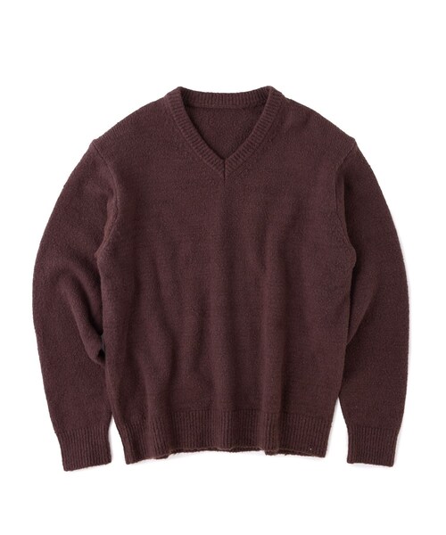 ADAM ET ROPE'(アダムエロペ)の「MU BRUSHED V NECK PUD PULLOVER KNIT(ニット/セーター・レディース・ダークブラウン/ベージュ/ネイビー/サックス・38/40/42)」の8枚目の写真