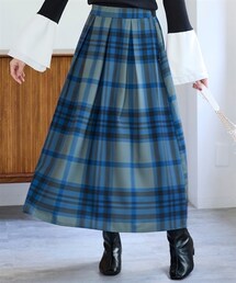nissen | 大きいサイズ BIGチェック柄フレアスカート(スカート)