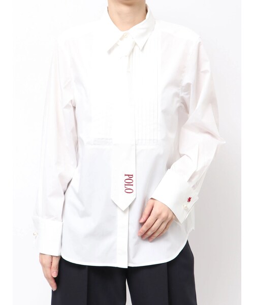 【POLO BCSコラボ】タイ付ピンタックシャツ