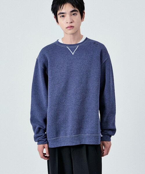 ADAM ET ROPE'（アダムエロペ）の「【RUSSELL ATHLETIC for M TO R】DYED EMBRO SWEATSHIRTS UNISEX（スウェット・レディース・ライトグレー/ネイビー/レッド/ピンク・L/M/S/XL）」の19枚目の写真